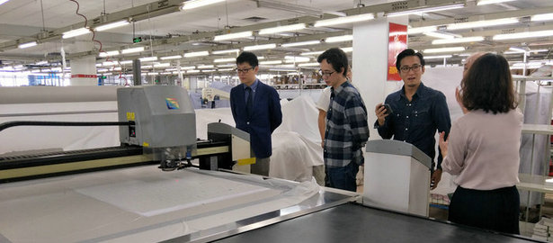 無印良品公司員工前來劉潭服裝參觀考察學習